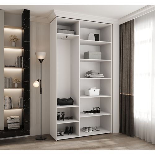 Armoire 3 Portes Como 3 245.5/130/40 (blanc/or)