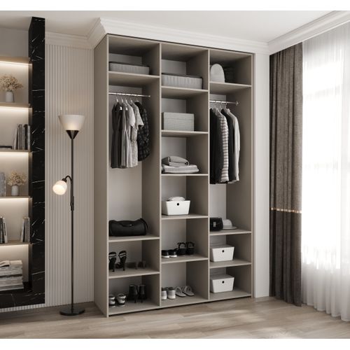 Armoire 3 Portes Como 3 245.5/150/50 (cachemire/or)