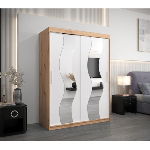 Armoire Sewilla à Portes Coulissantes 200/150/62 2 Portes (artisan/blanc)