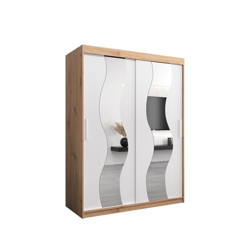 Armoire Sewilla à Portes Coulissantes 200/150/62 2 Portes (artisan/blanc)