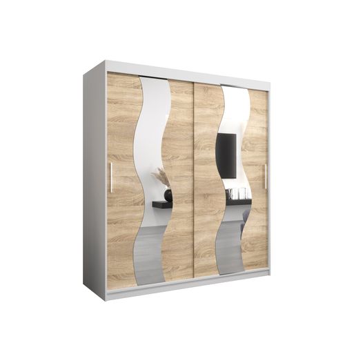 Armoire Sewilla à Portes Coulissantes 200/180/62 2 Portes (blanc/sonoma)