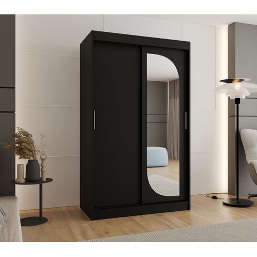 Armoire Lucy à Portes Coulissantes 200/120/62 2 Portes (noir)