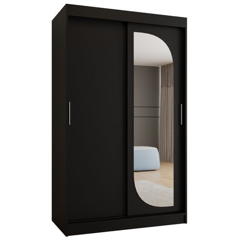 Armoire Lucy à Portes Coulissantes 200/120/62 2 Portes (noir)