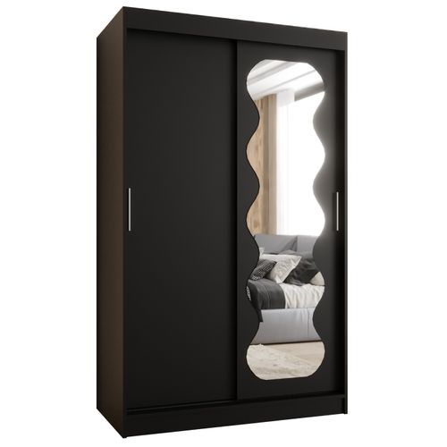 Armoire Spoti à Portes Coulissantes 200/120/62 2 Portes (noir)