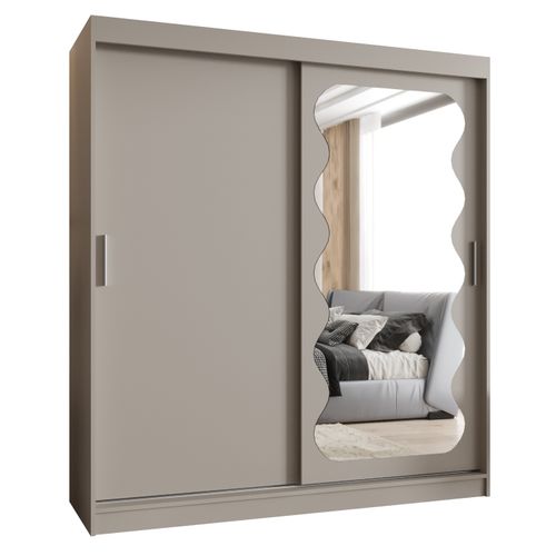 Armoire Spoti à Portes Coulissantes 200/180/62 2 Portes (cachemire)