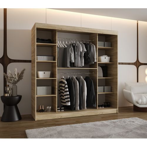 Armoire Spoti à Portes Coulissantes 200/200/62 2 Portes (sonoma)