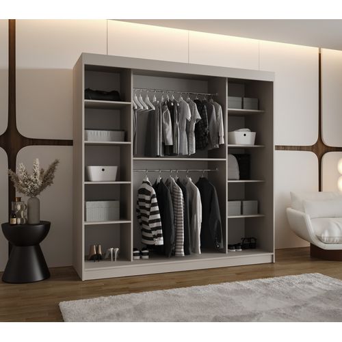 Armoire Spoti à Portes Coulissantes 200/200/62 2 Portes (cachemire)