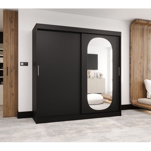 Armoire Royal à Portes Coulissantes 200/200/62 2 Portes (noir)