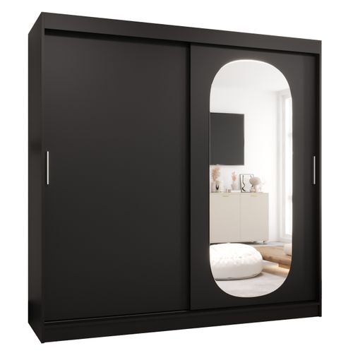 Armoire Royal à Portes Coulissantes 200/200/62 2 Portes (noir)
