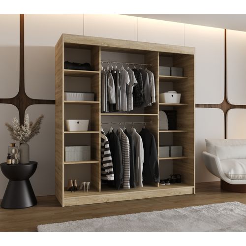 Armoire Ultra à Portes Coulissantes 200/180/62 2 Portes (sonoma)