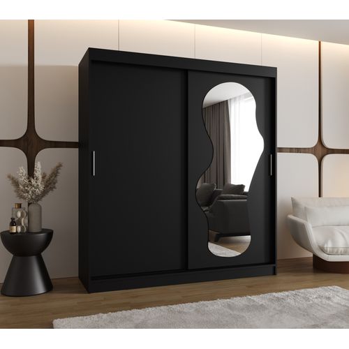 Armoire Ultra à Portes Coulissantes 200/180/62 2 Portes (noir)