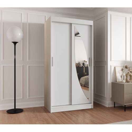 Armoire Milo à Portes Coulissantes 200/100/62 2 Portes (blanc)