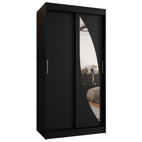 Armoire Milo à Portes Coulissantes 200/100/62 2 Portes (noir)