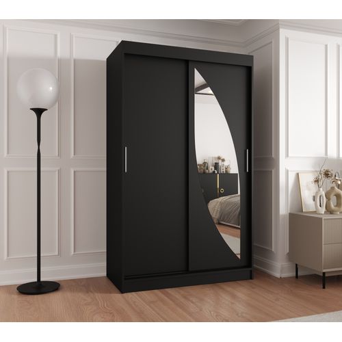 Armoire Milo à Portes Coulissantes 200/120/62 2 Portes (noir)