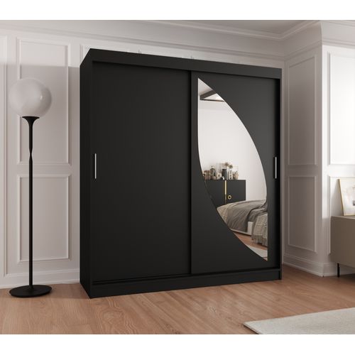 Armoire Milo à Portes Coulissantes 200/180/62 2 Portes (noir)