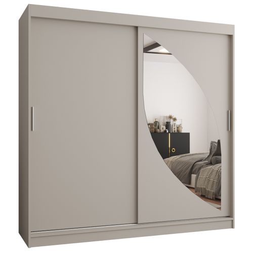 Armoire Milo à Portes Coulissantes 200/200/62 2 Portes (cachemire)