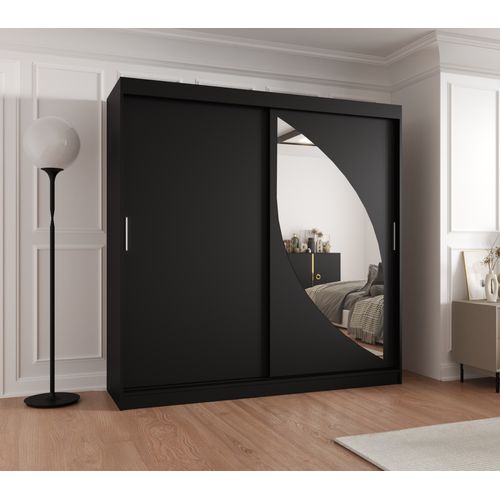 Armoire Milo à Portes Coulissantes 200/200/62 2 Portes (noir)