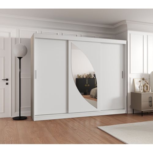 Armoire Milo à Portes Coulissantes 200/250/62 3 Portes (blanc)