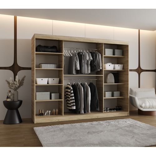 Armoire Milo à Portes Coulissantes 200/250/62 3 Portes (sonoma)