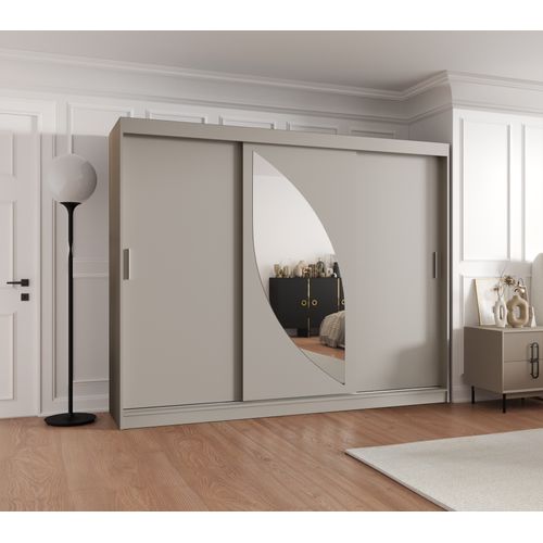 Armoire Milo à Portes Coulissantes 200/250/62 3 Portes (cachemire)