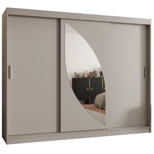Armoire Milo à Portes Coulissantes 200/250/62 3 Portes (cachemire)