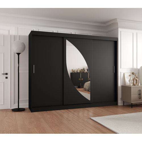 Armoire Milo à Portes Coulissantes 200/250/62 3 Portes (noir)