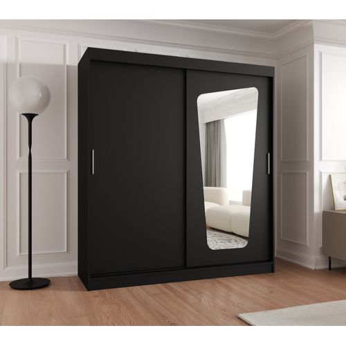 Armoire Moka à Portes Coulissantes 200/180/62 2 Portes (noir)