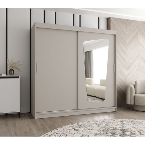 Armoire Moka à Portes Coulissantes 200/200/62 2 Portes (cachemire)