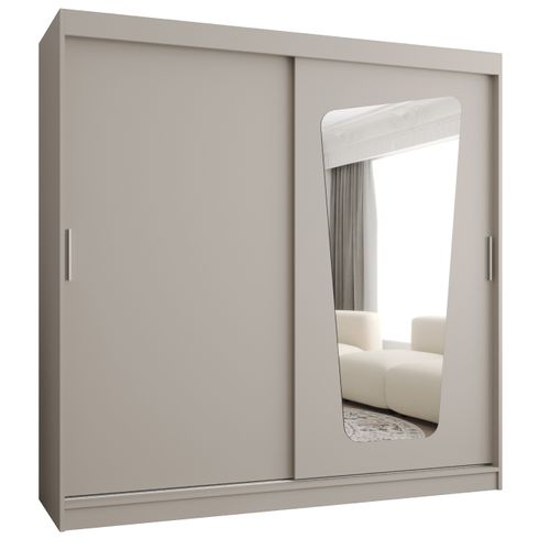 Armoire Moka à Portes Coulissantes 200/200/62 2 Portes (cachemire)