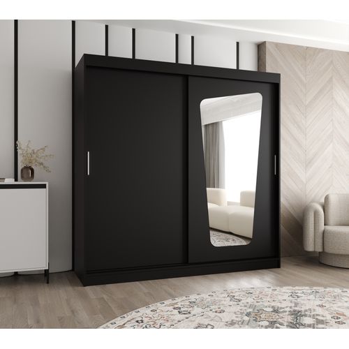 Armoire Moka à Portes Coulissantes 200/200/62 2 Portes (noir)