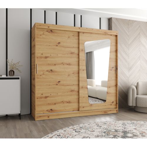 Armoire Moka à Portes Coulissantes 200/200/62 2 Portes (artisan)