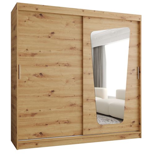 Armoire Moka à Portes Coulissantes 200/200/62 2 Portes (artisan)