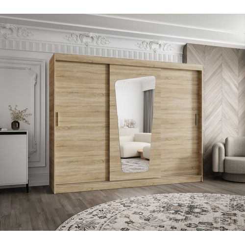 Armoire Moka à Portes Coulissantes 200/250/62 3 Portes (sonoma)