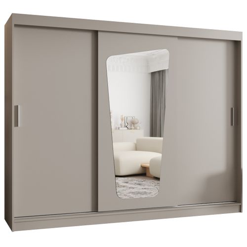 Armoire Moka à Portes Coulissantes 200/250/62 3 Portes (cachemire)