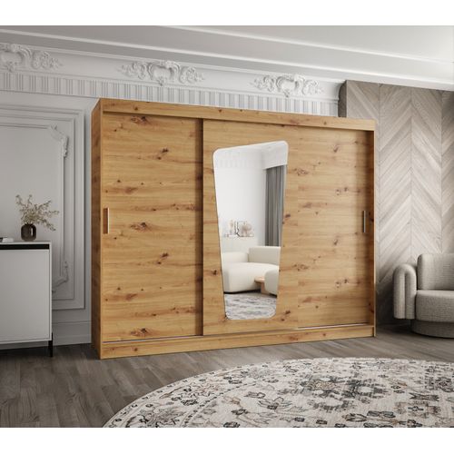 Armoire Moka à Portes Coulissantes 200/250/62 3 Portes (artisan)