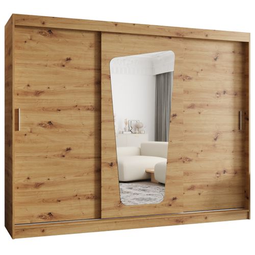 Armoire Moka à Portes Coulissantes 200/250/62 3 Portes (artisan)