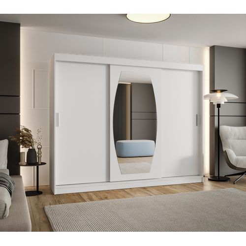 Armoire Rossa à Portes Coulissantes 200/250/62 3 Portes (blanc)