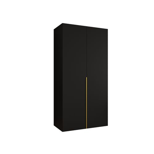 Armoire à Portes Battantes Alicante 1 202/100/52 2 Portes (noir/doré)