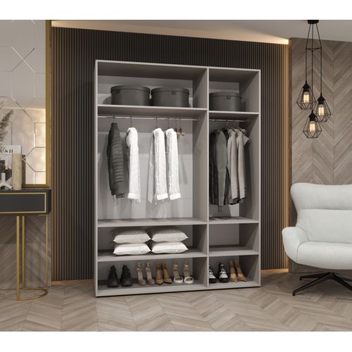 Armoire à Portes Battantes Alicante 3 202/150/52 3 Portes (marron/noir)