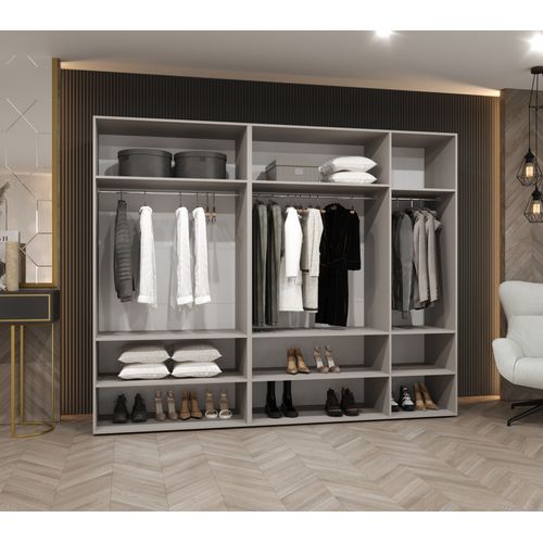 Armoire à Portes Battantes Alicante 3 202/250/52 5 Portes (noir/cachemire)