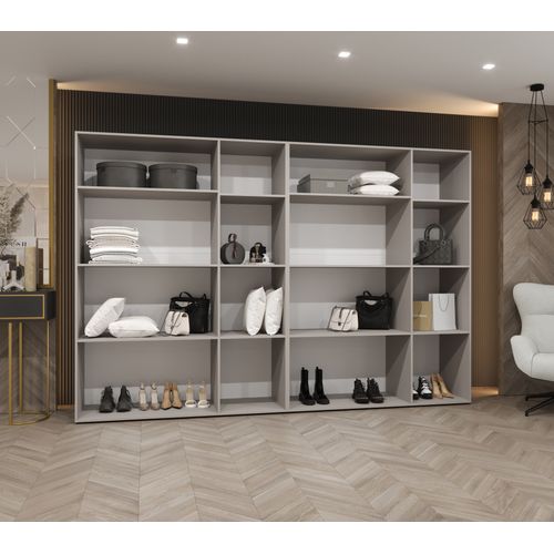 Armoire à Portes Battantes Alicante 3 202/300/52 6 Portes (cachemire/doré)