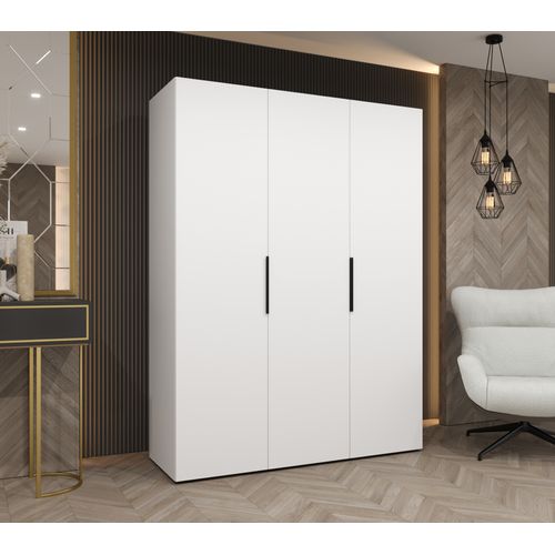 Armoire à Portes Battantes Marbella 1 202/150/52 3 Portes (blanc/noir)