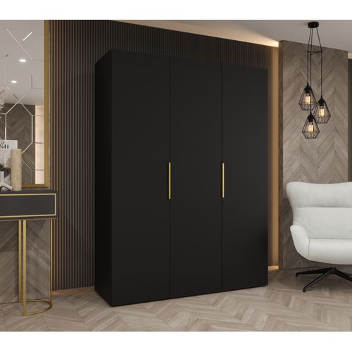 Armoire à Portes Battantes Marbella 1 202/150/52 3 Portes (noir/doré)