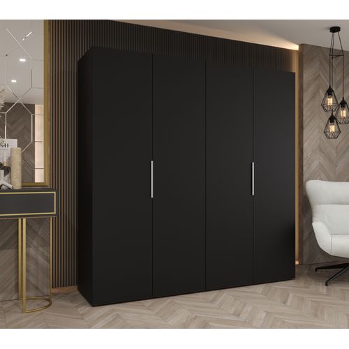 Armoire à Portes Battantes Marbella 1 202/200/52 4 Portes (noir/beige)