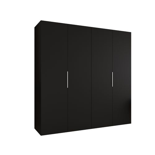Armoire à Portes Battantes Marbella 1 202/200/52 4 Portes (noir/beige)
