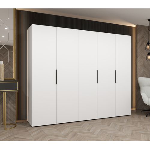 Armoire à Portes Battantes Marbella 1 202/250/52 5 Portes (blanc/noir)
