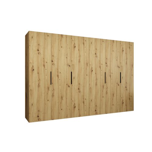 Armoire à Portes Battantes Marbella 1 202/300/52 6 Portes (marron/noir)