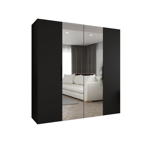 Armoire à Portes Battantes Marbella 2 202/200/52 4 Portes (noir/noir)