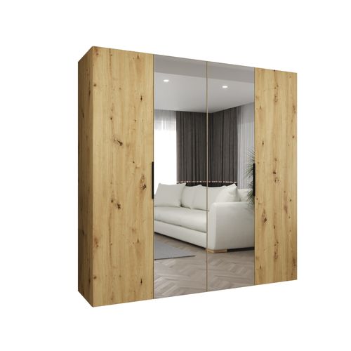 Armoire à Portes Battantes Marbella 2 202/200/52 4 Portes (marron/noir)