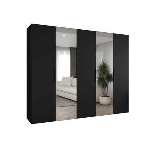 Armoire à Portes Battantes Marbella 2 202/250/52 5 Portes (noir/noir)